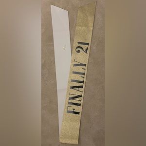 Finally 21 Gold Sash